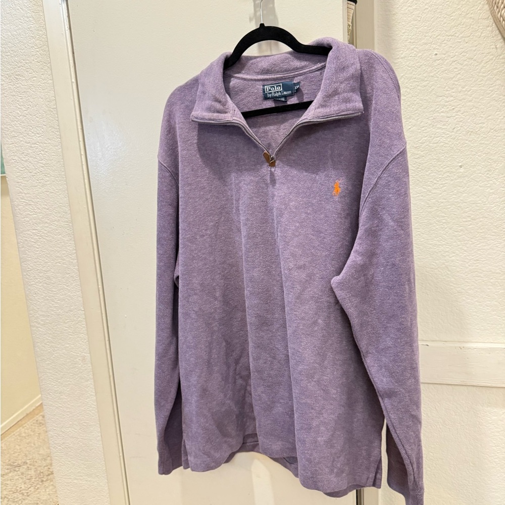 Polo by Ralph Lauren purple 1/4 zip polo sweater  XXL